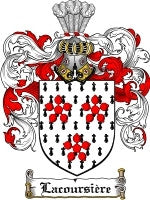 Lacoursiere coat of arms family crest download