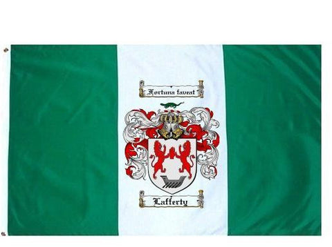 Lafferty family crest coat of arms flag