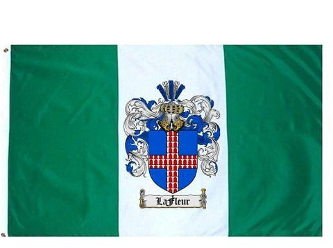 Lafleur family crest coat of arms flag