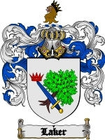 Laker coat of arms family crest download