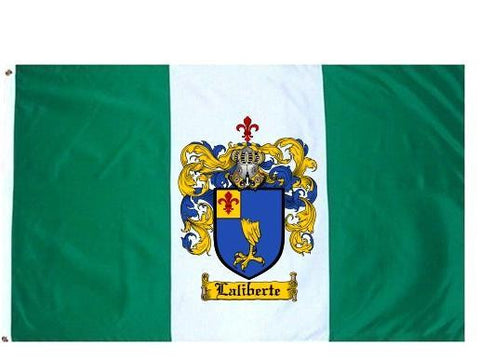 Laliberte family crest coat of arms flag