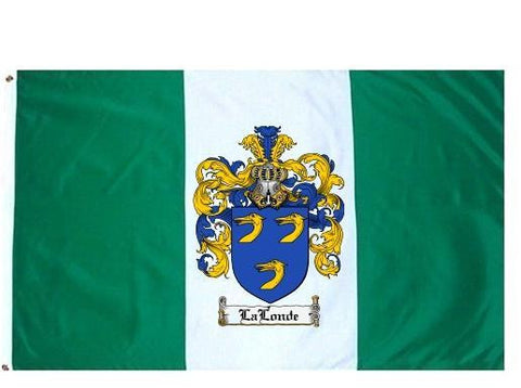 Lalonde family crest coat of arms flag