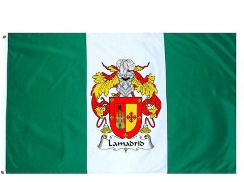 Lamadrid family crest coat of arms flag