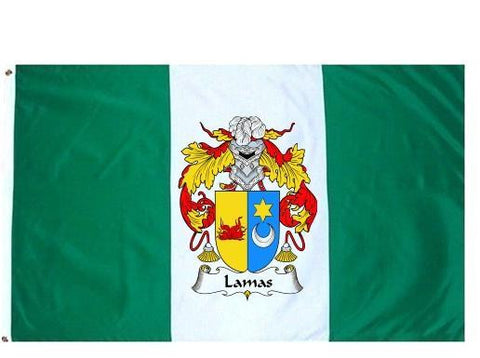Lamas family crest coat of arms flag