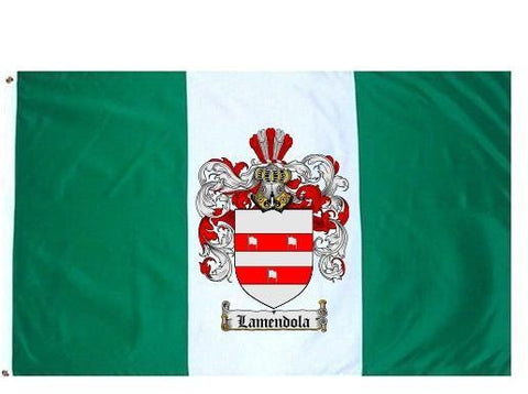 Lamendola family crest coat of arms flag