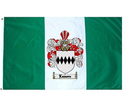Lamore family crest coat of arms flag