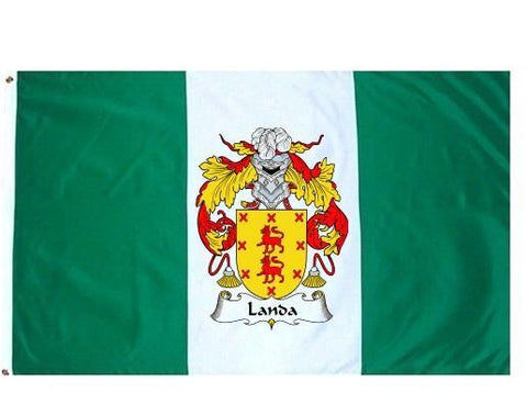 Landa family crest coat of arms flag