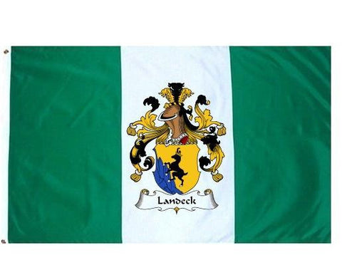 Landeck family crest coat of arms flag