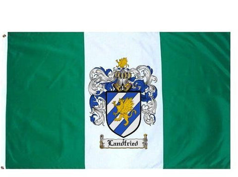 Landfried family crest coat of arms flag