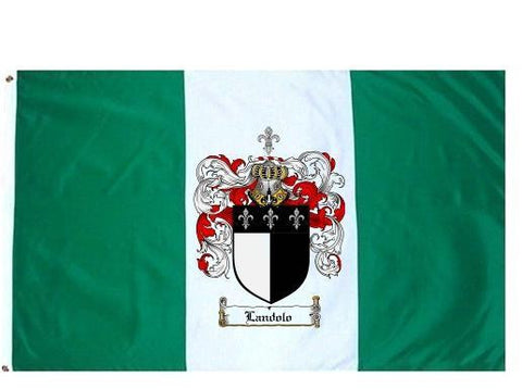 Landolo family crest coat of arms flag