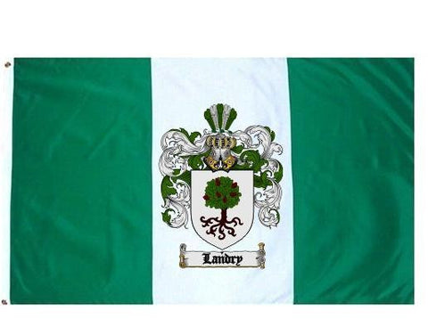 Landry family crest coat of arms flag