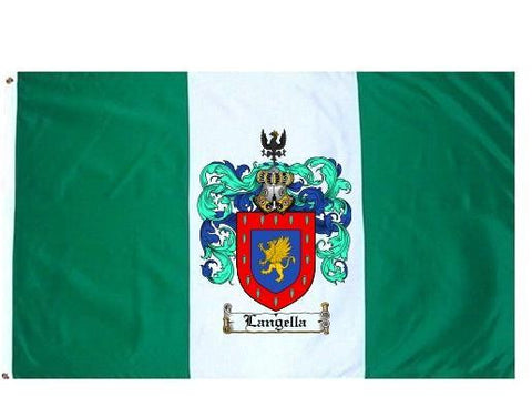 Langella family crest coat of arms flag