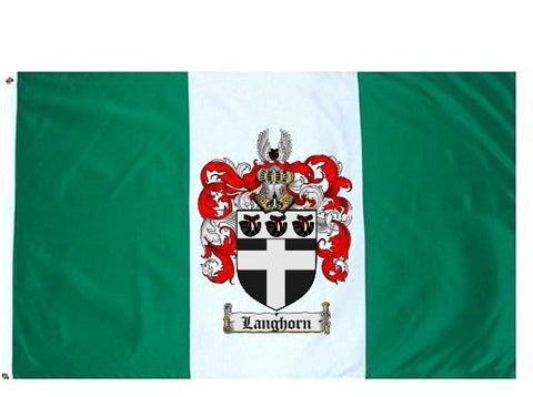 Langhorn family crest coat of arms flag