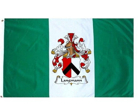Langmann family crest coat of arms flag
