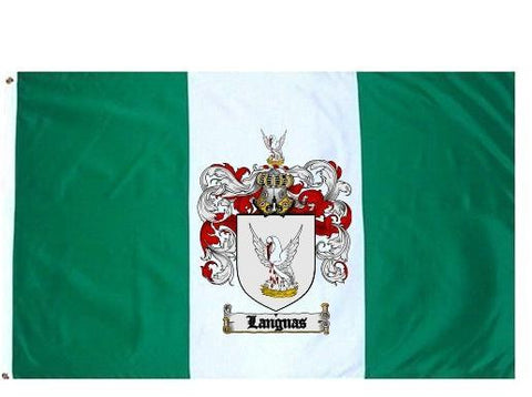 Langnas family crest coat of arms flag
