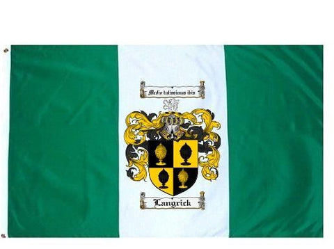 Langrick family crest coat of arms flag