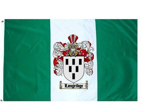 Langridge family crest coat of arms flag