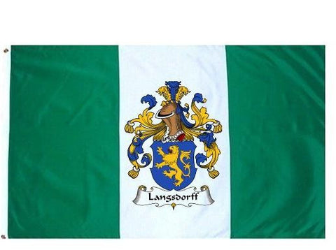 Langsdorff family crest coat of arms flag