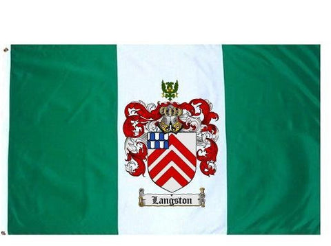 Langston family crest coat of arms flag