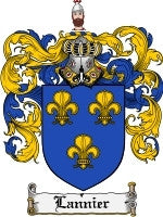 Lannier coat of arms family crest download