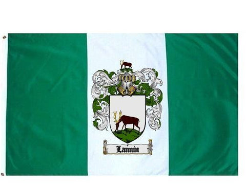 Lannin family crest coat of arms flag