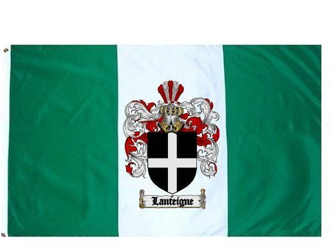 Lanteigne family crest coat of arms flag