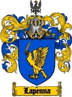 Lapenna coat of arms family crest download