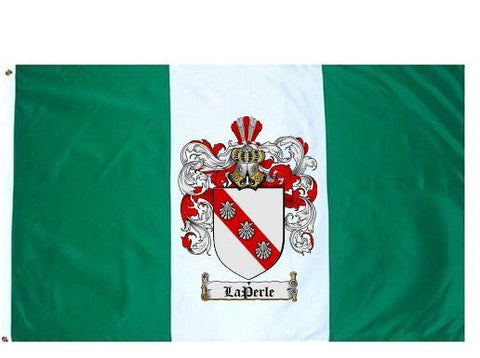 Laperle family crest coat of arms flag