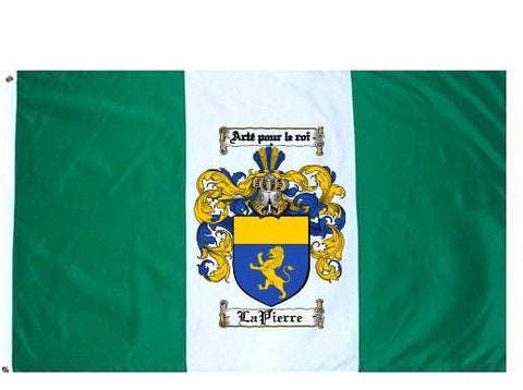 Lapierre family crest coat of arms flag