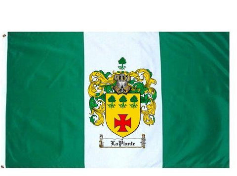 Laplante family crest coat of arms flag