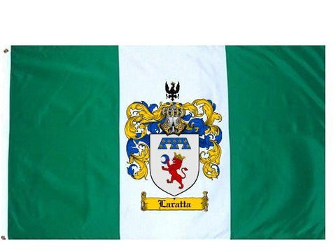 Laratta family crest coat of arms flag