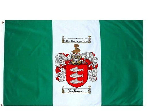 Laroach family crest coat of arms flag