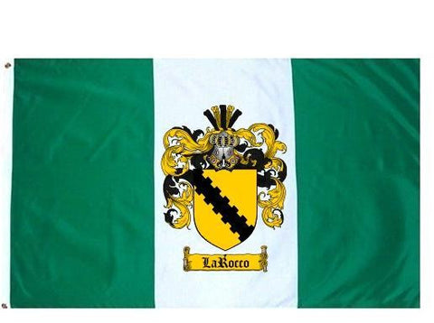Larocco family crest coat of arms flag
