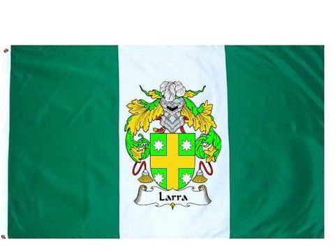 Larra family crest coat of arms flag