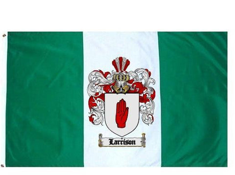 Larrison family crest coat of arms flag