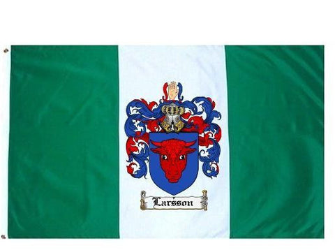 Larsson family crest coat of arms flag