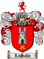 Lasalle coat of arms family crest download