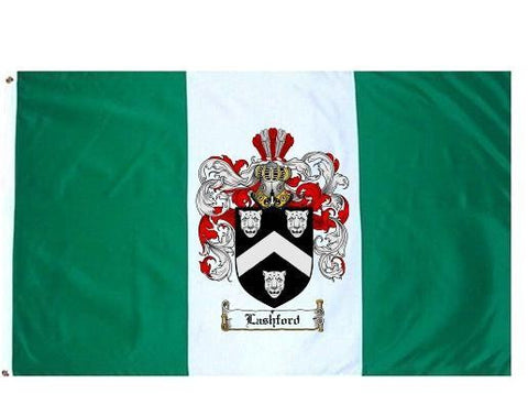 Lashford family crest coat of arms flag