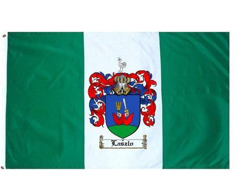 Laszlo family crest coat of arms flag