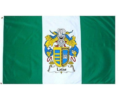 Latas family crest coat of arms flag