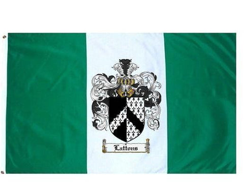 Lattons family crest coat of arms flag