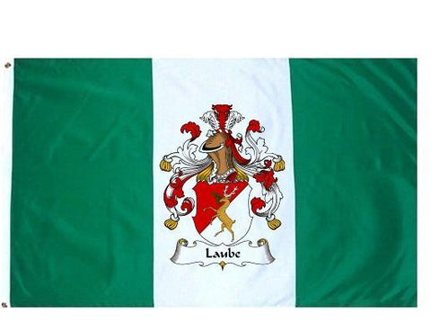 Laube family crest coat of arms flag