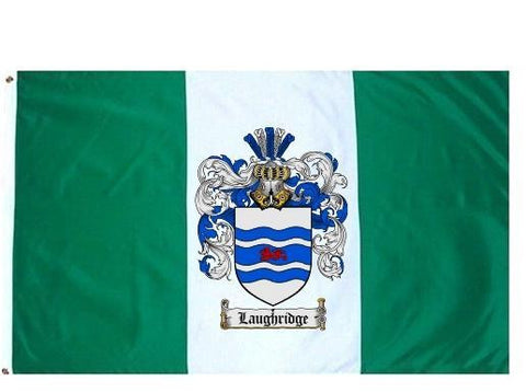 Laughridge family crest coat of arms flag