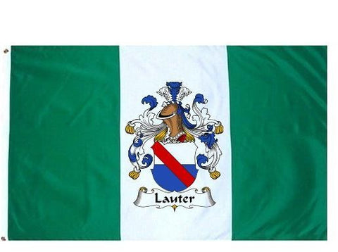 Lauter family crest coat of arms flag