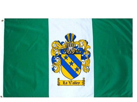 Lavalley family crest coat of arms flag