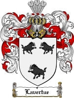 Lavertue coat of arms family crest download