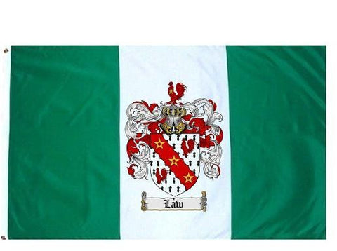 Law family crest coat of arms flag