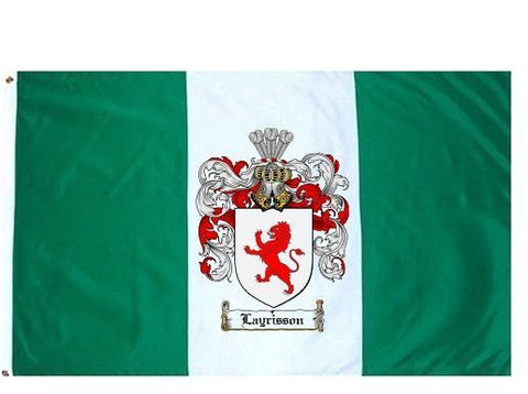 Layrisson family crest coat of arms flag