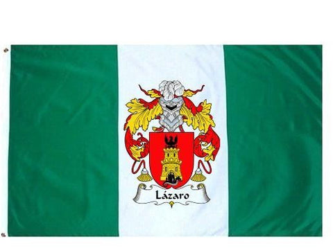 Lazaro family crest coat of arms flag