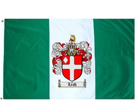 Leah family crest coat of arms flag
